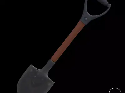 Stylized Shovel Pbr Low-poly 3D model