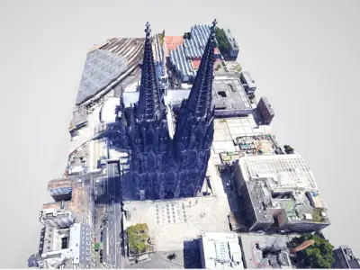 Cologne Cathedral - Kolner Dom  - Low-poly 3D model