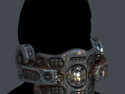 Helmet gas mask scifi military combat Low-poly  Low-poly 3D model