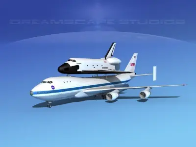 STS Shuttle Columbia LP 1-2 747 3D model
