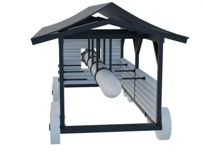 Lowpoly Base Siege Weapons Low-poly 3D model