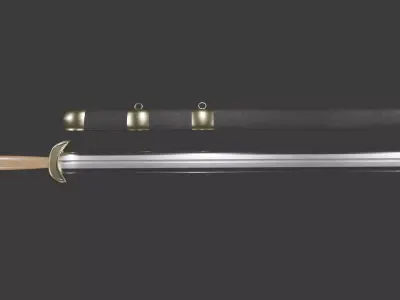 Jian Sword 3D Model Low-poly 3D model