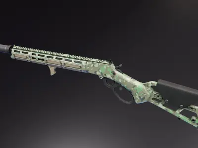 Marlin 1894 Dark Tracker Low-poly 3D model