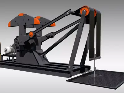 Low Profile Pumpjack 3D model