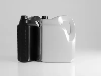 5 liter Plastic Detergent Bottle Low-poly 3D model