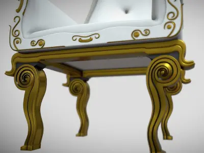 Antique Sofa 3D model buy