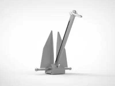 Stockless Anchor 3D model