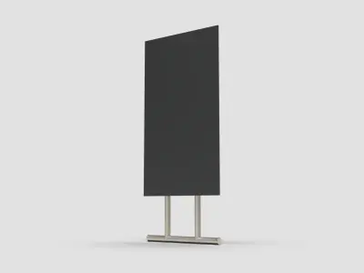 Style advertisement close to a urban street in city 3D model 3