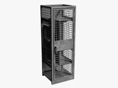 Small Military Storage Locker - Game Ready PBR Low-poly 3D model