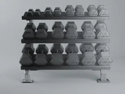 Hampton 3T-FLT Flat Tray rack 3D model