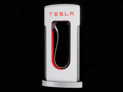 Electric Car Chargers X5 Collection PBR 3D model