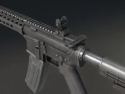 AR-15 ar - rifle Low-poly 3D model purchase