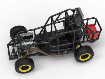 Mod Lite Race car Base Version 2 Scale 1 to 25 3D print model