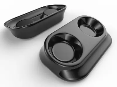 Pet Bowl M01 - with STL Low-poly 3D model