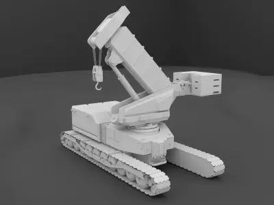 NMA-08 Mobile Telescopic Crane Low-poly 3D model