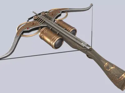 Vampire hunter weapon Low-poly 3D model