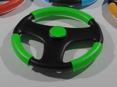 Steering Wheel 3D model by 3dModelGarage