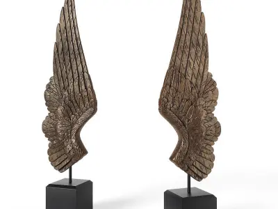  Bentley and Bo Pair of Large Angel Wings  3D model