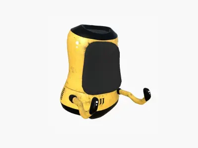 Jetpack J05 Yellow Black - SciFi Character Design Low-poly 3D model