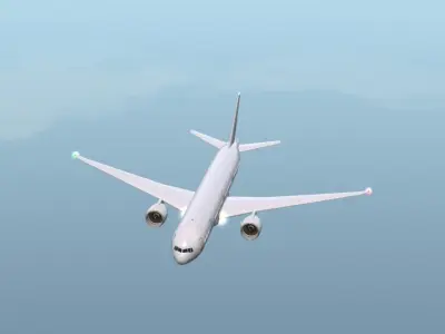 Boeing 777 High Quality 3D CGI Model Low-poly 3D model