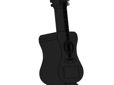Sheet Metal Guitar Fireplace 3D model