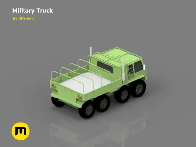 Military Truck Free 3D model by 3D-mon