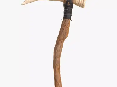 Pickaxe Low-poly 3D model 3