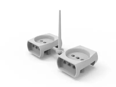 3-Way Adaptor Plastic Injection Mold - RFM 3D model