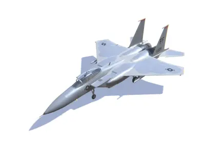F-15 Eagle Jet Fighter Aircraft Low-poly 3D model