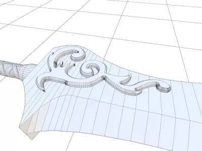 Auron sword FINAL FANTASY 3D model