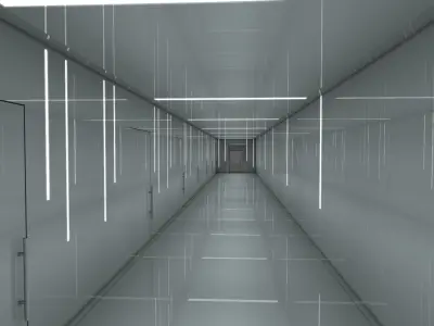 Sci fi Corridor Free 3D model shop