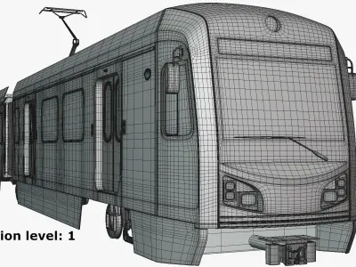 LA metro train 3D model