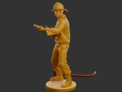 Czechoslovakian firefighter 90s 011 3D print model
