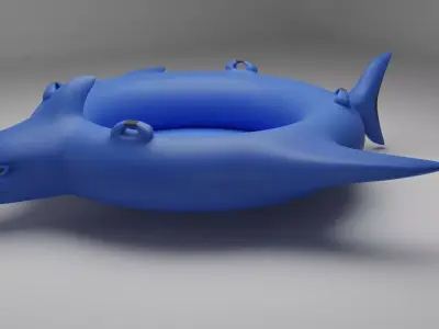 Shark Floatie Low-poly 3D model