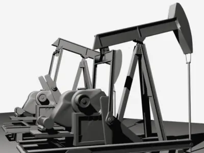 Oil Field Pump Jack 3D model