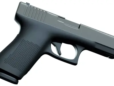 Glock Pistol Low-poly 3D model get