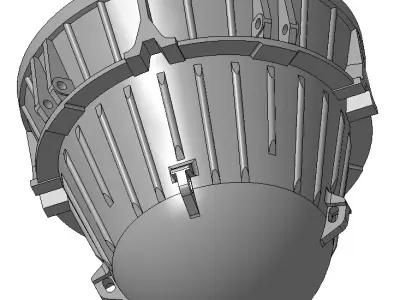 Ductile Cast Iron Slag Ladle 16m3 3D model