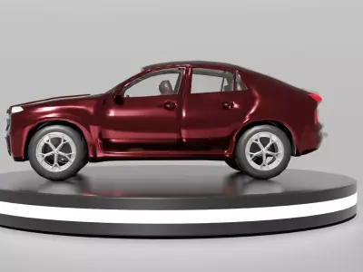 Voiture realiste low-poly 3D model