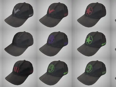 Baseball cap Low-poly 3D model