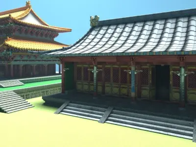 Chinese ancient palace  house 3D model