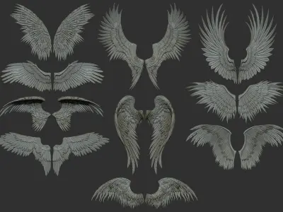 10 Wings 3D model