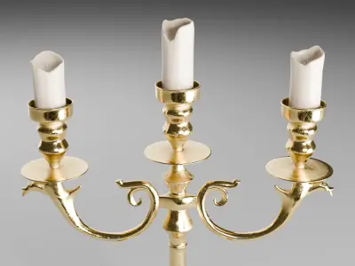 Vintage Candlestick 3D model