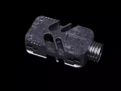 Muzzle brake mechanical part  3D model