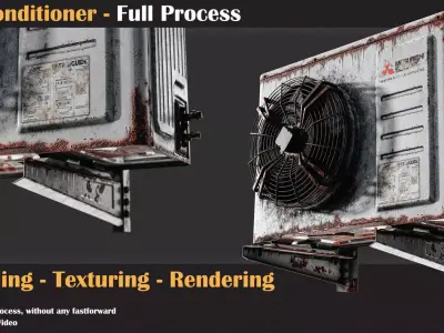 Air Conditioner - Full Tutorial   3D model