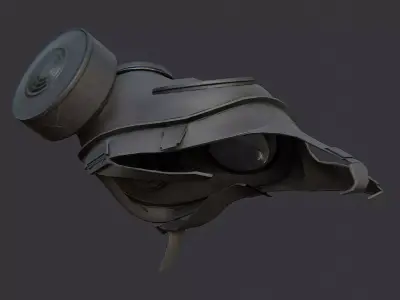 Gas Mask Stow Accessory for Tactical Figures Low-poly 3D model