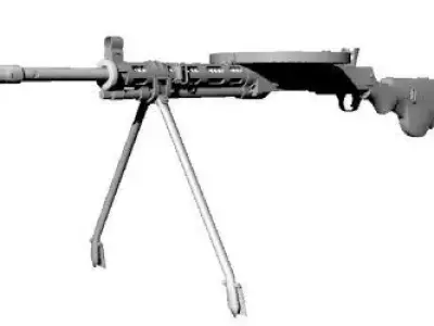 Firearm DP 27 Free 3D model