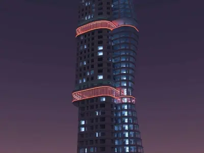 Sci-Fi City 1 3D model