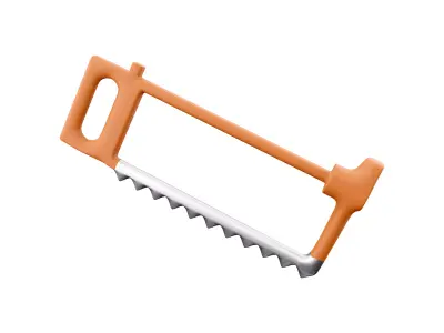 Hacksaw cartoon icon 3D model