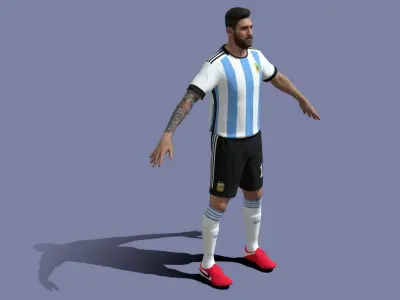 Lionel Messi Argentina 3D model