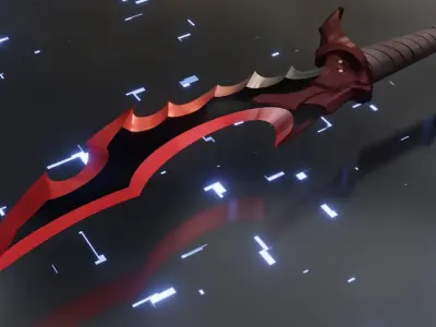 Knight Slayer And Kasakas Fang Low-poly 3D model